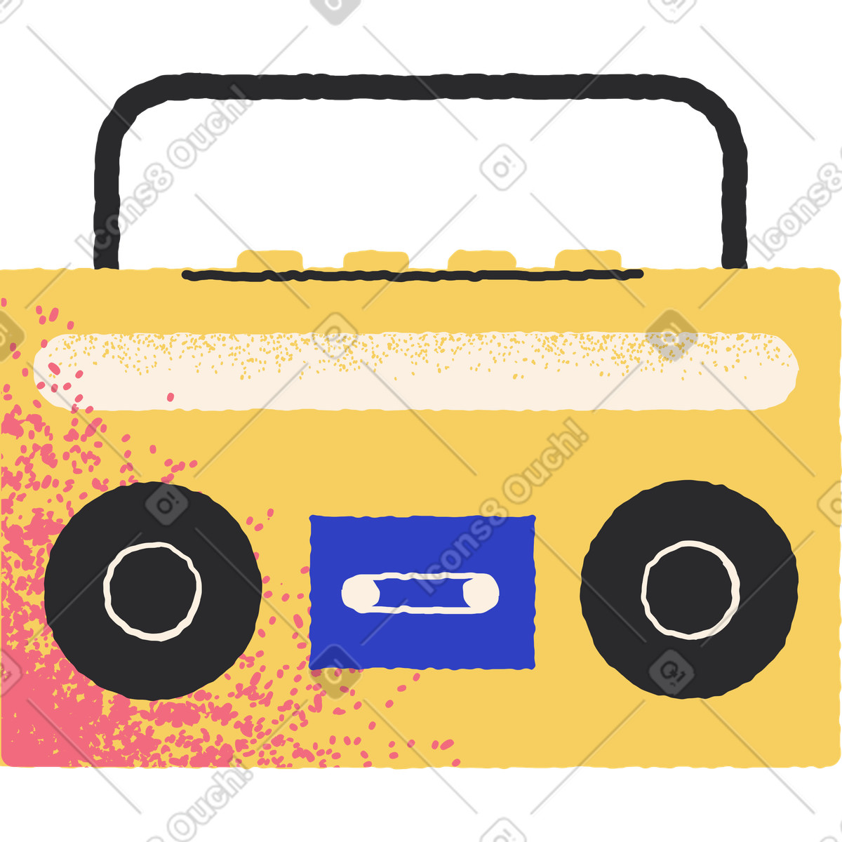 Record player illustration in Pablo style download in PNG, SVG