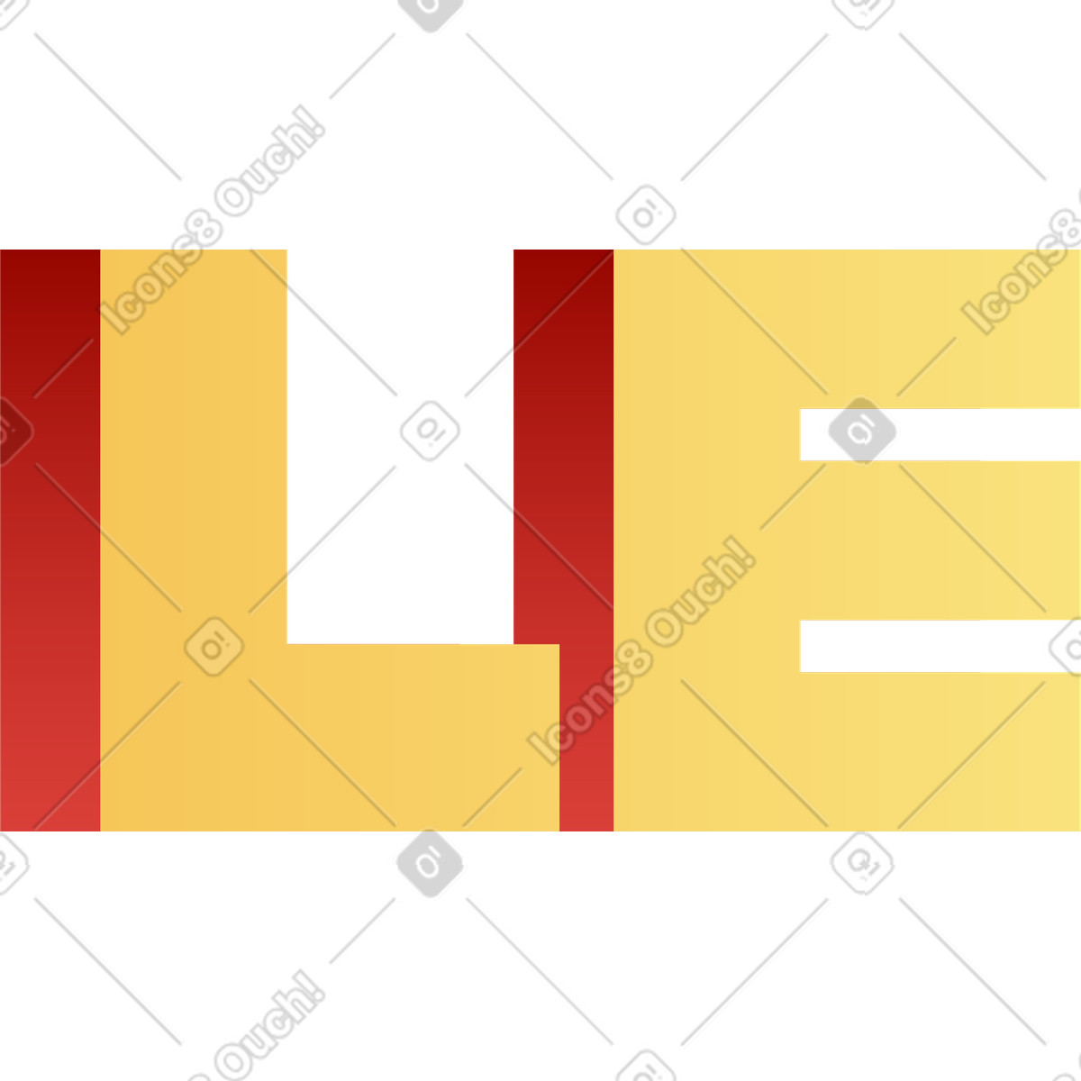Ilustración El texto en estilo Levels a descargar en PNG y SVG