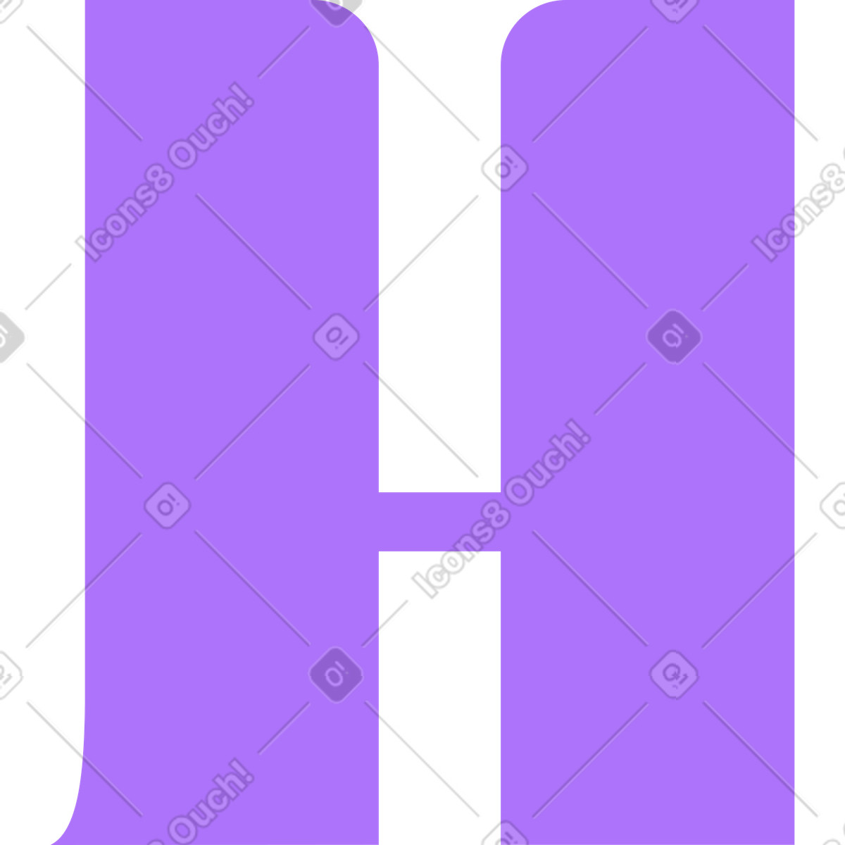 Florid 스타일의 편지 h 일러스트레이션 PNG, SVG 다운로드