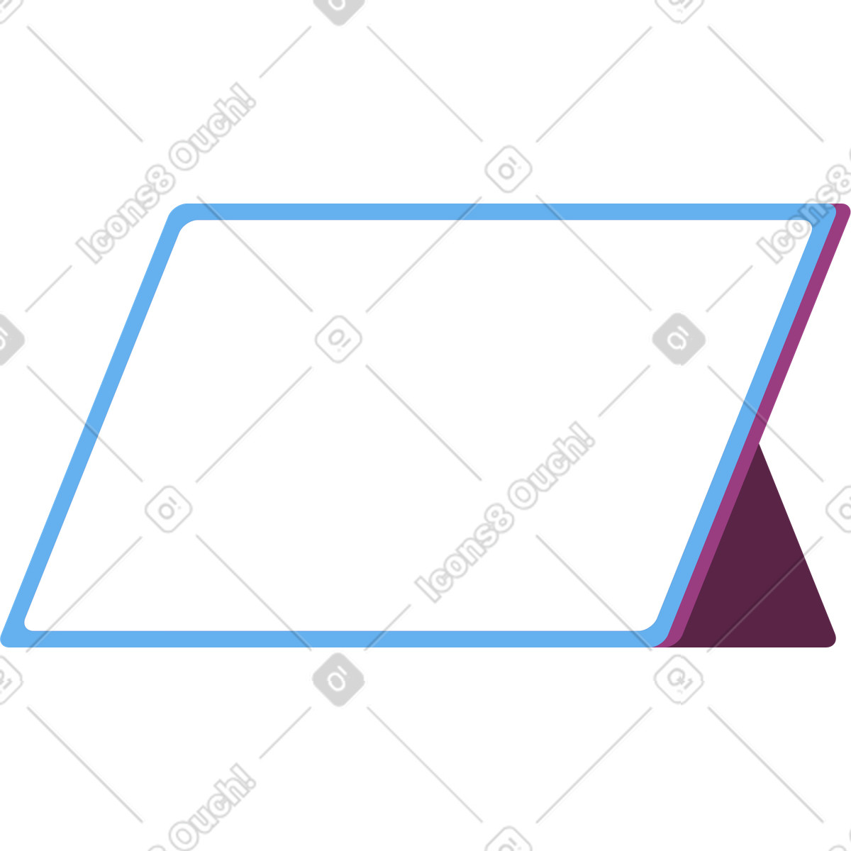 Computer tablet illustration in Sammy style download in PNG, SVG