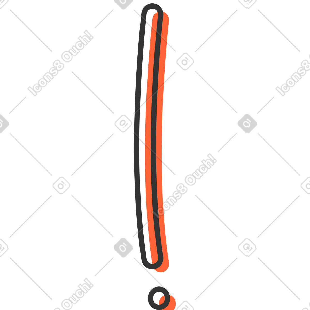 下载 Crayon 风格的 感叹号 插画，支持 PNG、SVG 格式