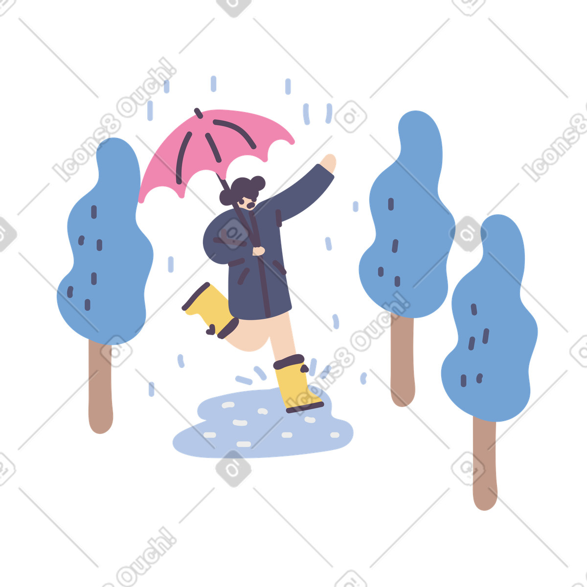 Illustration L'automne arrive bientôt dans le style Pluto à télécharger aux formats PNG, SVG
