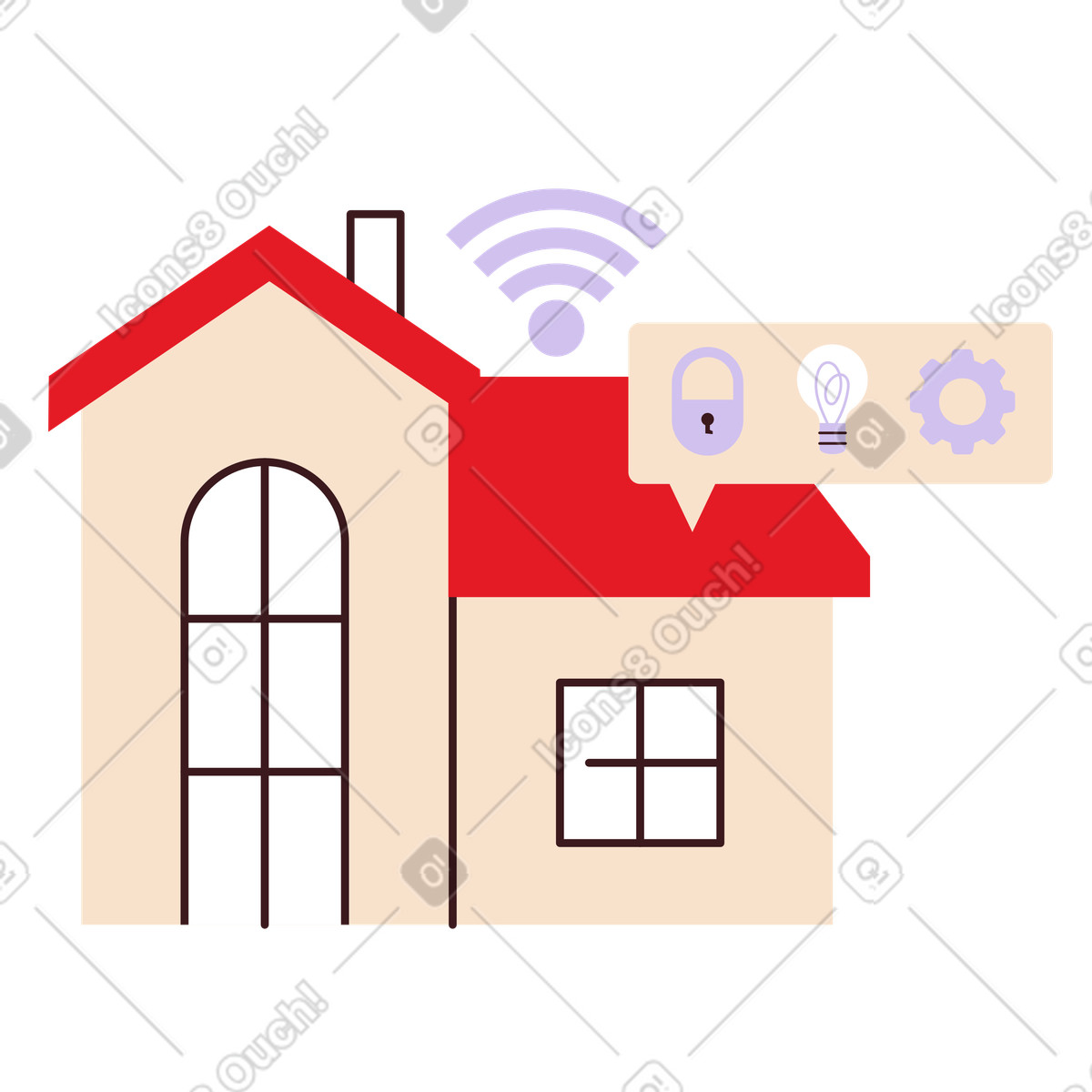 下载 Folks 风格的 Home automation and IoT management, Smart technology 插画，支持 PNG、SVG 格式