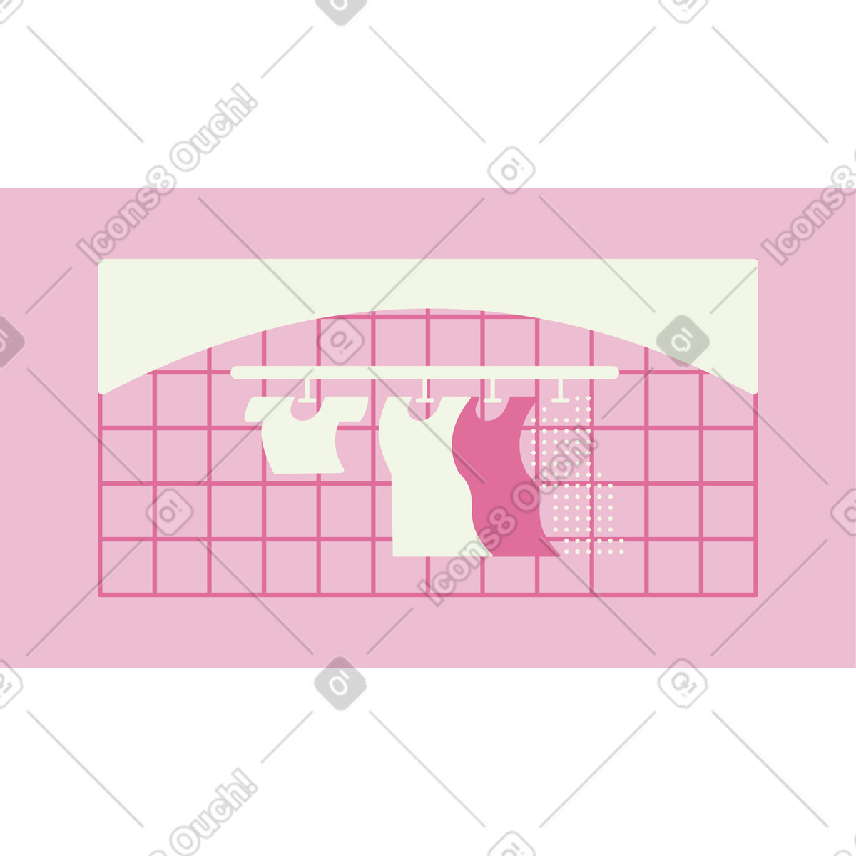 Kleidungsgeschäft-Illustration im Abstract-Stil als Download in PNG, SVG