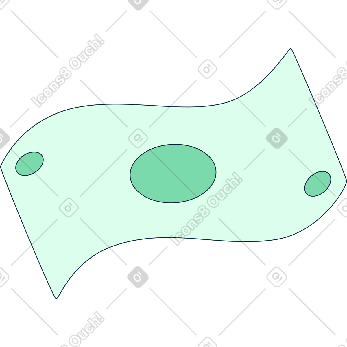 Green money illustration in PNG, SVG