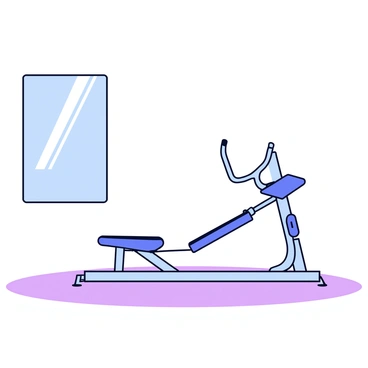 A sleek, minimalist gym space featuring a single leg extension machine. The machine has a streamlined design with a padded seat and adjustable leg support. There is a large mirror mounted on the wall, reflecting the machine and the empty gym space. The floor is a smooth, light-colored material, enhancing the minimalist aesthetic. The walls are painted in a neutral tone, creating a clean and open environment.