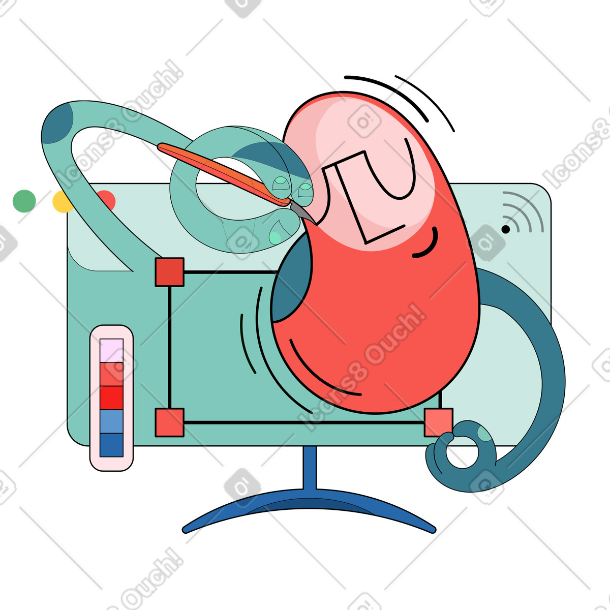 Designer-Illustration im Surr-Stil als Download in PNG, SVG
