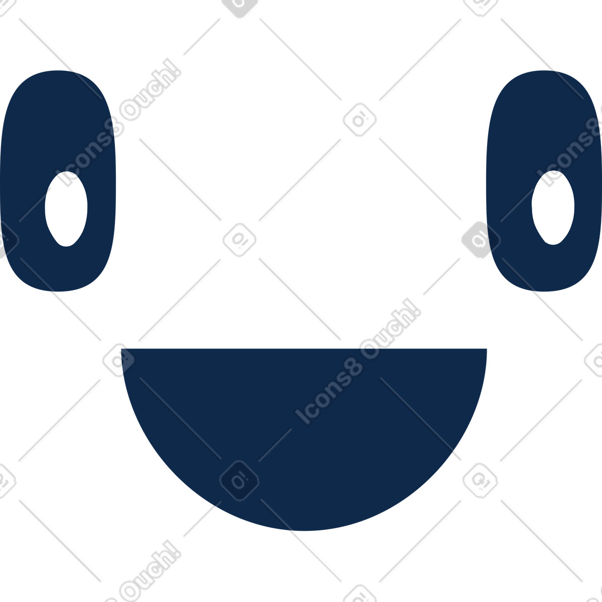 Ilustración Cara feliz en estilo Flame a descargar en PNG y SVG