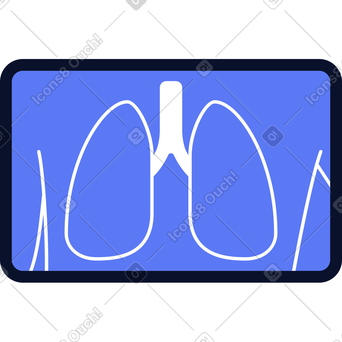Radiografia del polmone illustrazione in stile Flexy scarica in PNG, SVG
