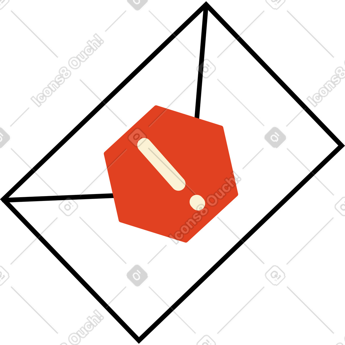 Busta spam illustrazione in stile Jelly scarica in PNG, SVG