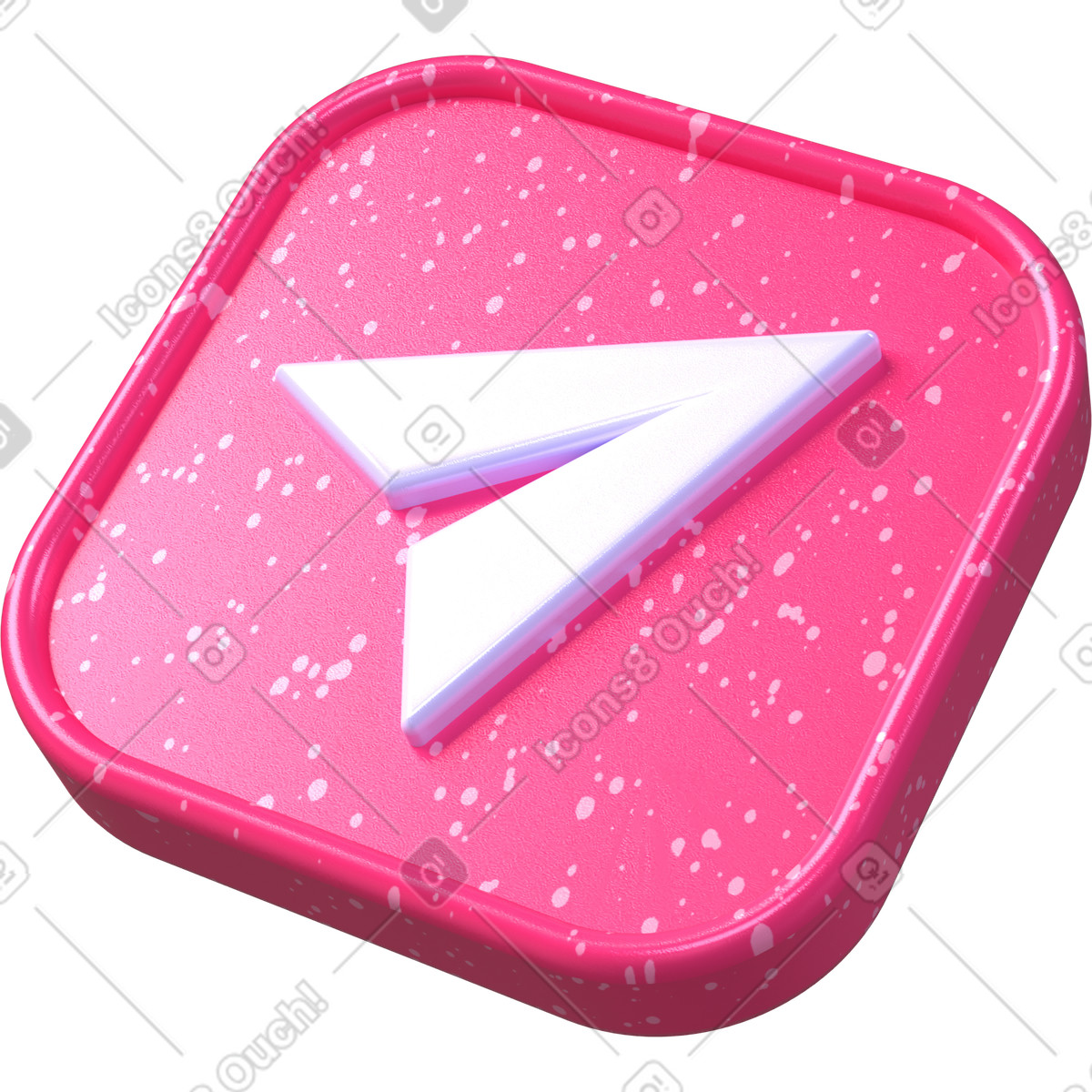 Send message icon, paper plane action, delivery symbol illustration in 3D Boost style download in PNG, SVG