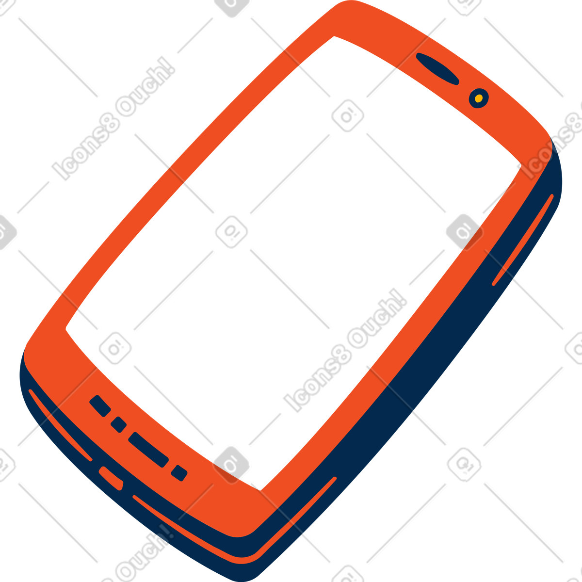 Ilustración Teléfono inteligente en estilo Flame a descargar en PNG y SVG