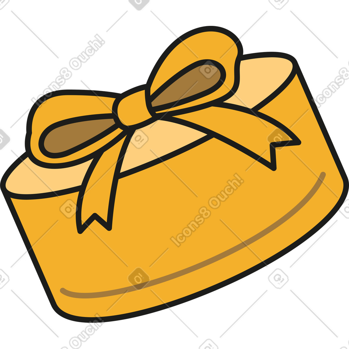 Rubber スタイルの Christmas gift box のイラストをPNG、SVG形式でダウンロード