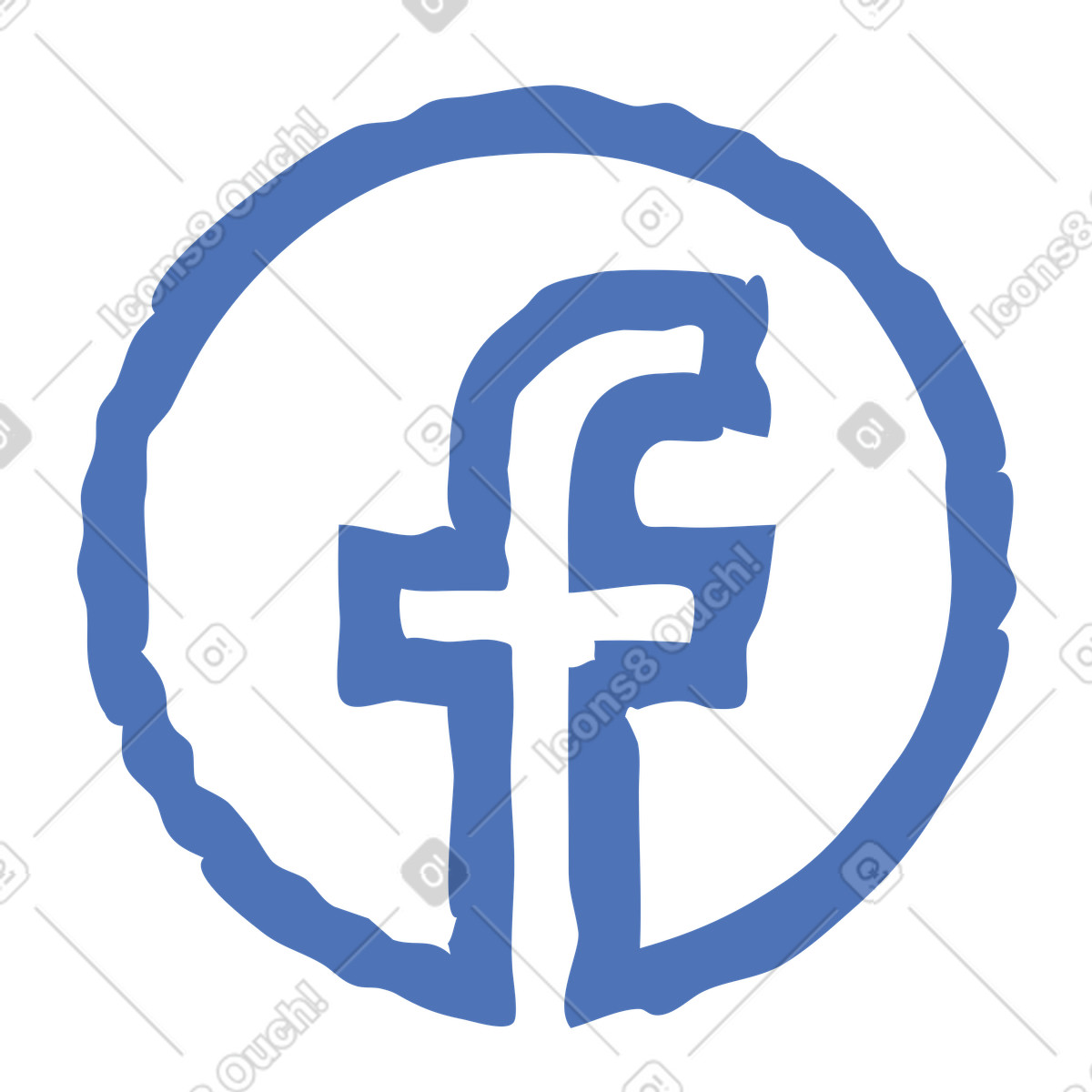 Ilustración Logo de facebook en estilo Bermuda a descargar en PNG y SVG