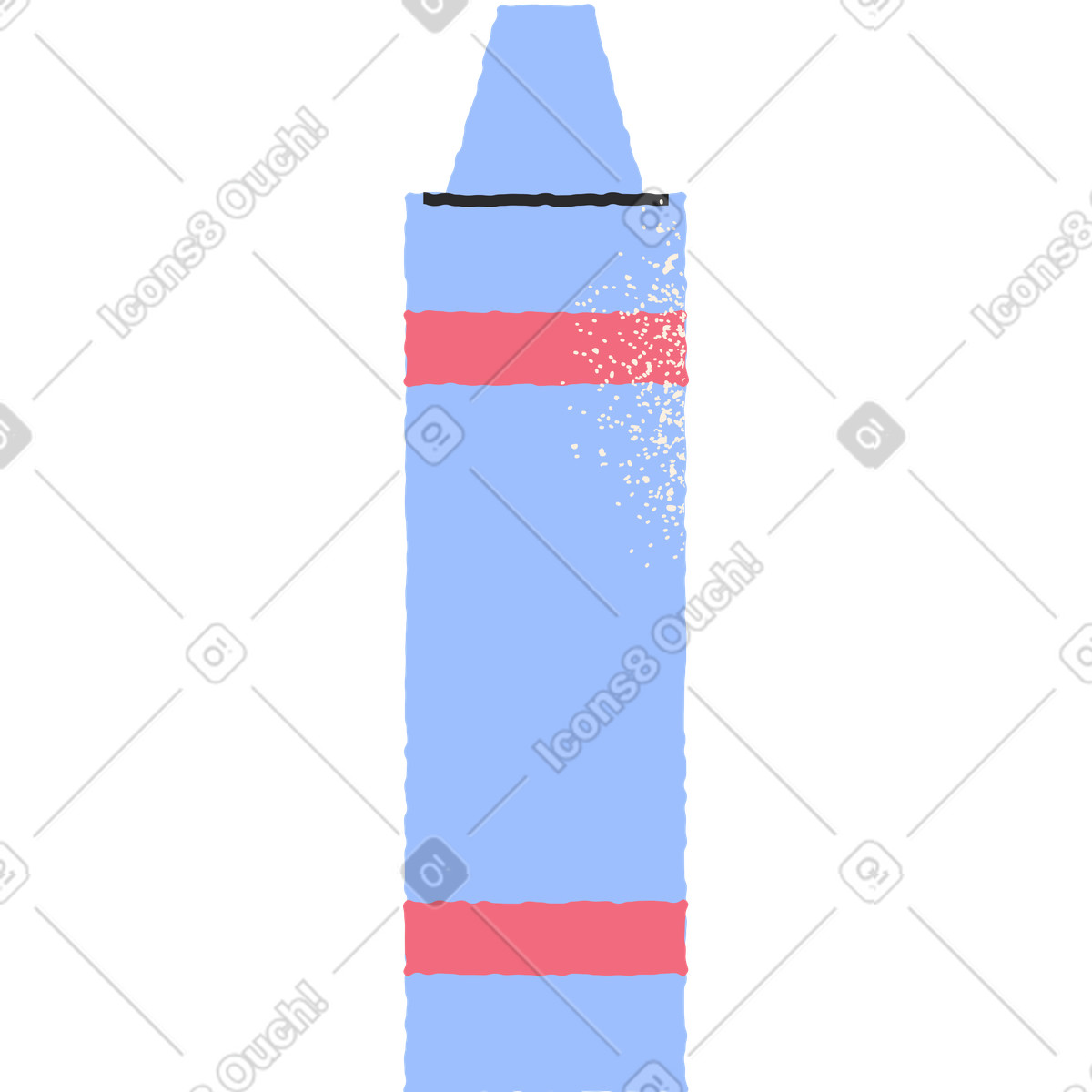 Ilustración Marcador azul en estilo Pablo a descargar en PNG y SVG