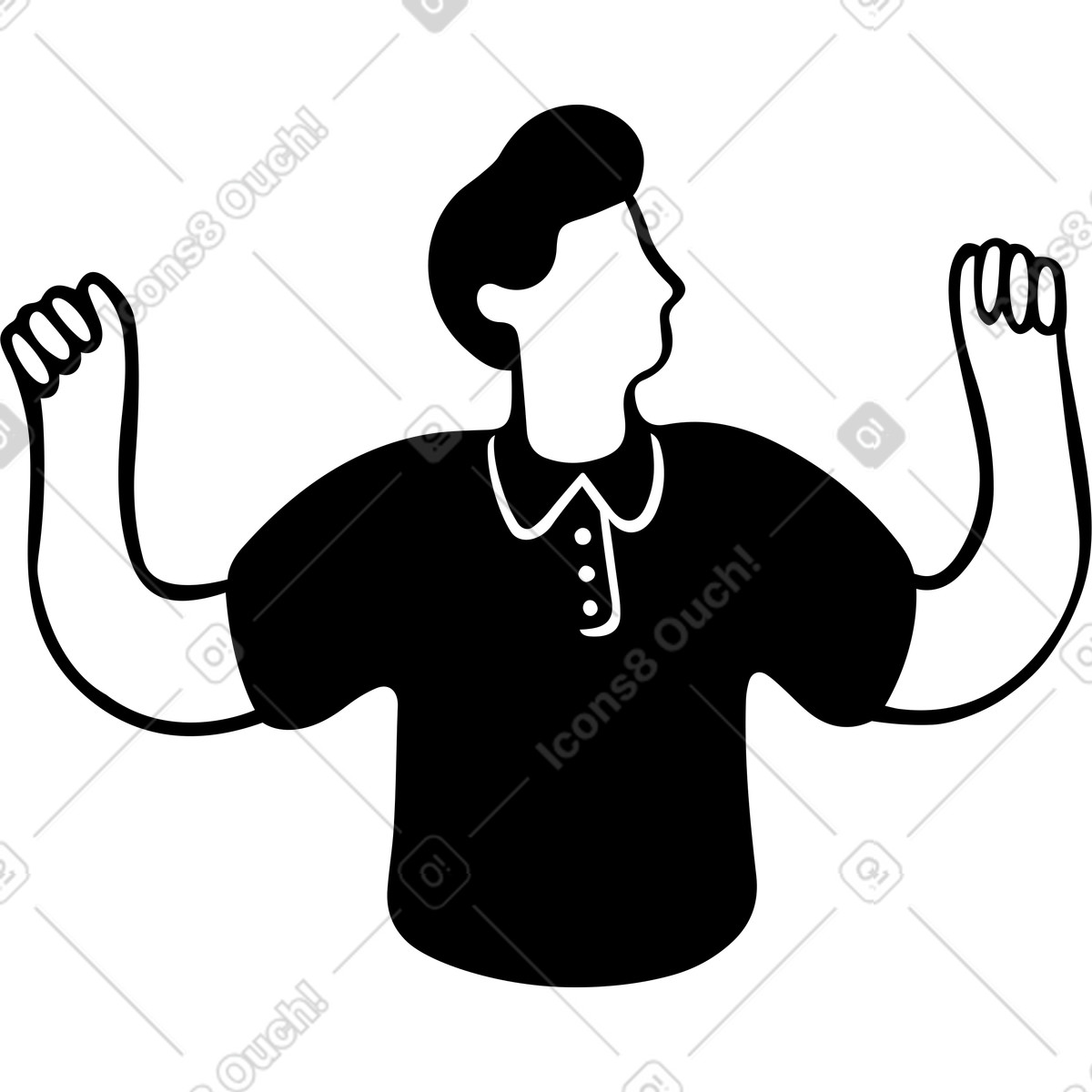 Ilustração de Homem em no estilo Journal para baixar em PNG, SVG