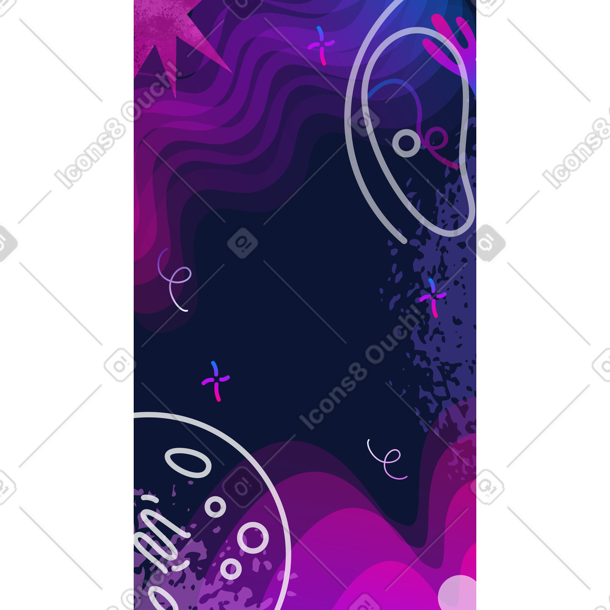 Purple abstract background illustration in Experimental style download in PNG, SVG