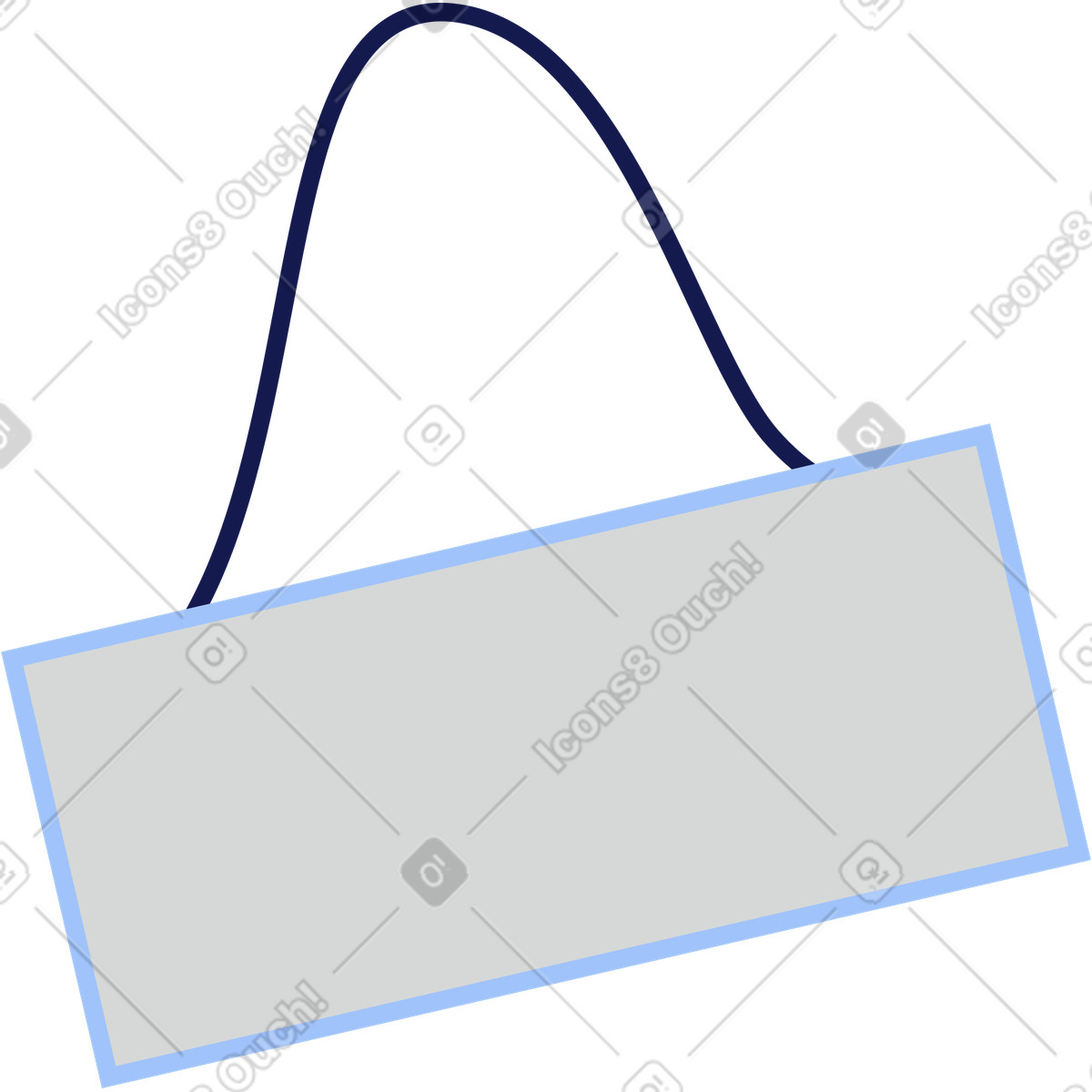 Plaque without inscription illustration in Clip style download in PNG, SVG