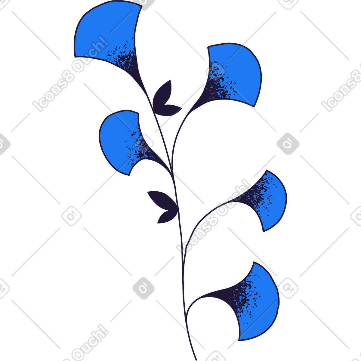 Ilustración Flor en estilo Conifer a descargar en PNG y SVG