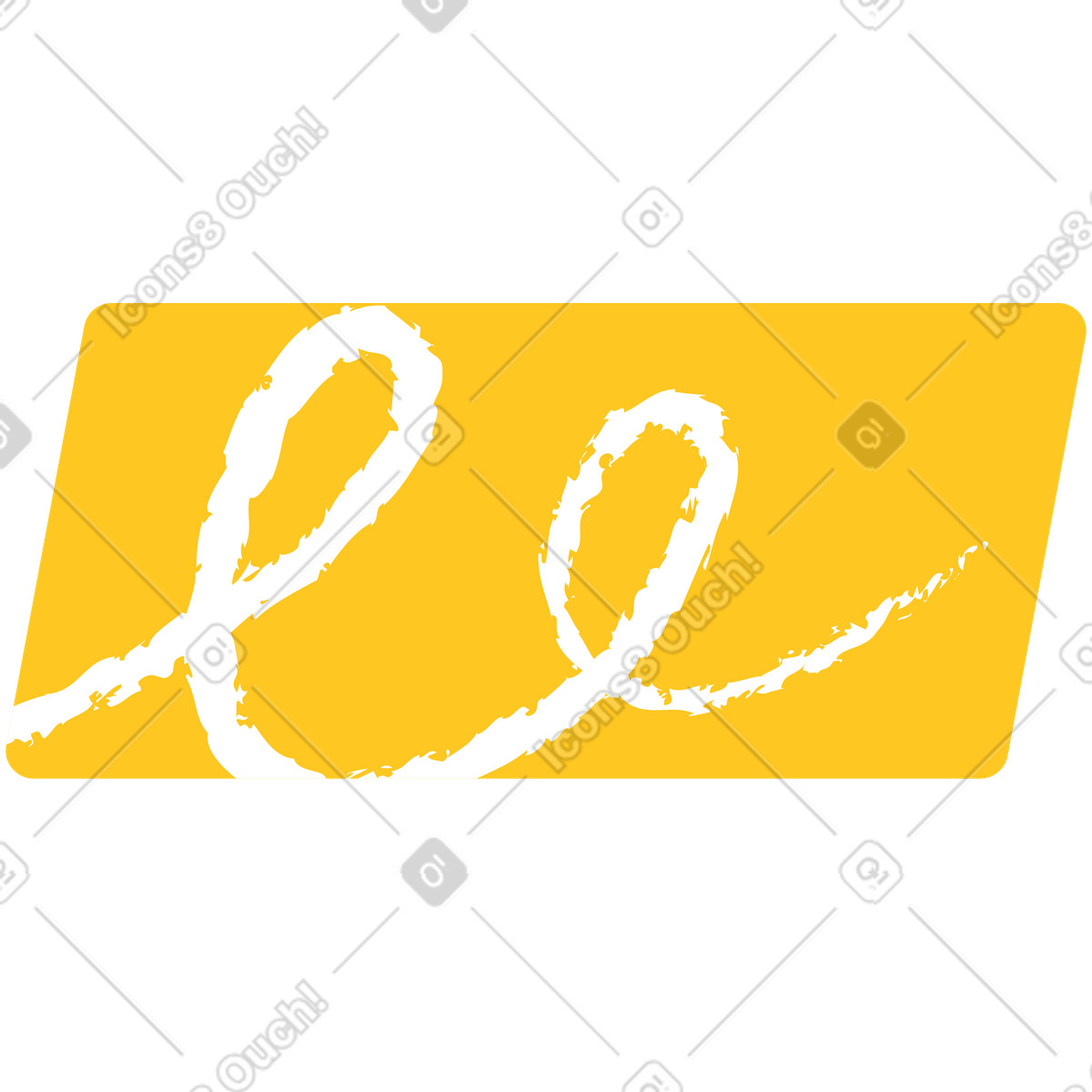 Yellow shape with wavy line illustration in Bright style download in PNG, SVG