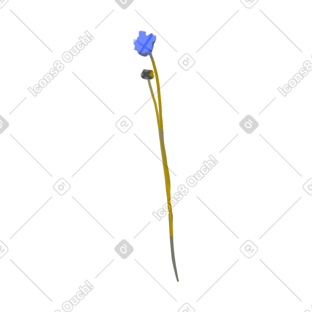 Fiore illustrazione in stile Atomic scarica in PNG, SVG