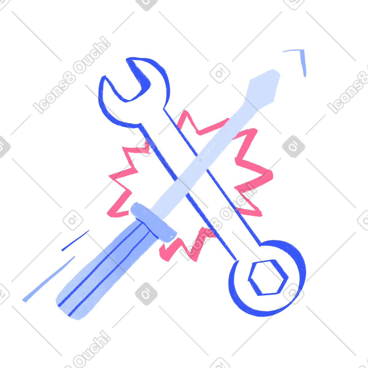 Chiave e cacciavite illustration in PNG, SVG