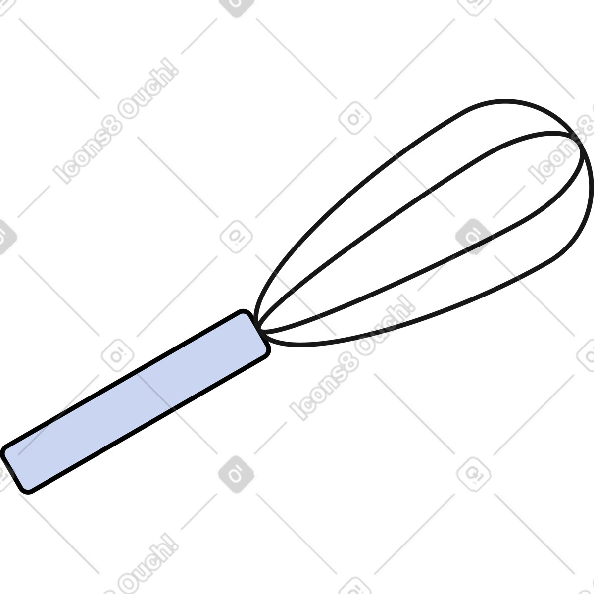 Bloom スタイルの 泡だて器 のイラストをPNG、SVG形式でダウンロード