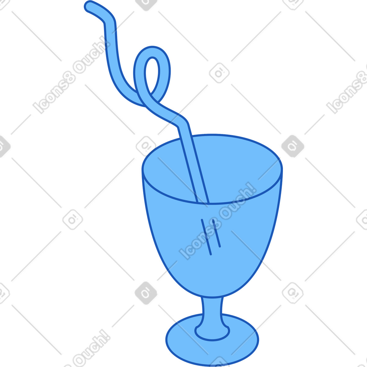Ilustração de Copo com canudo em no estilo Storyline para baixar em PNG, SVG