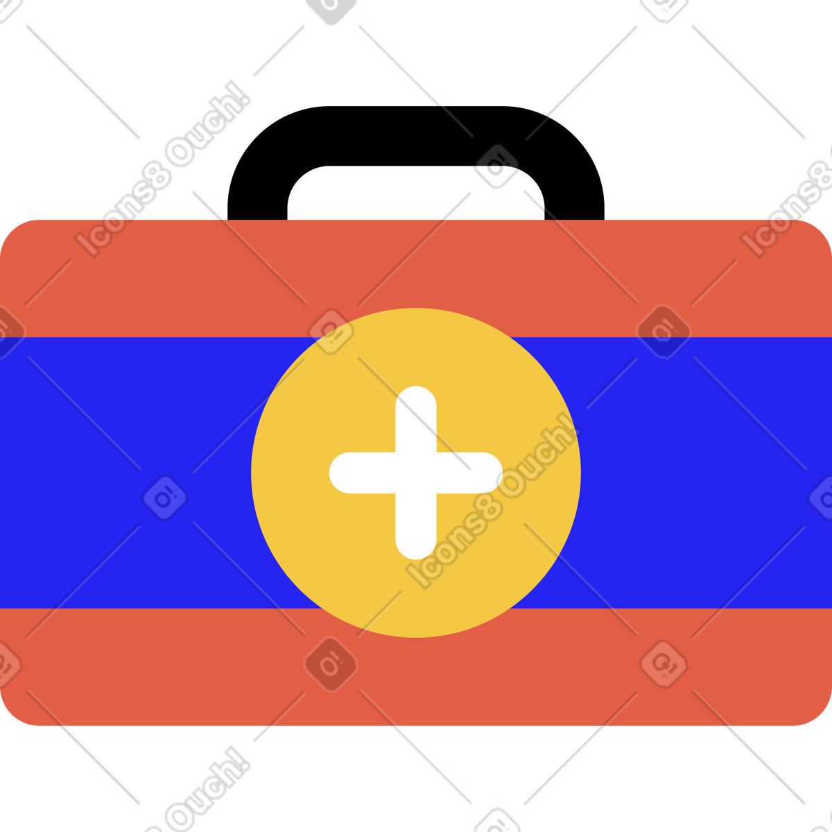 Medizinischer fall-Illustration im Flat-Stil als Download in PNG, SVG