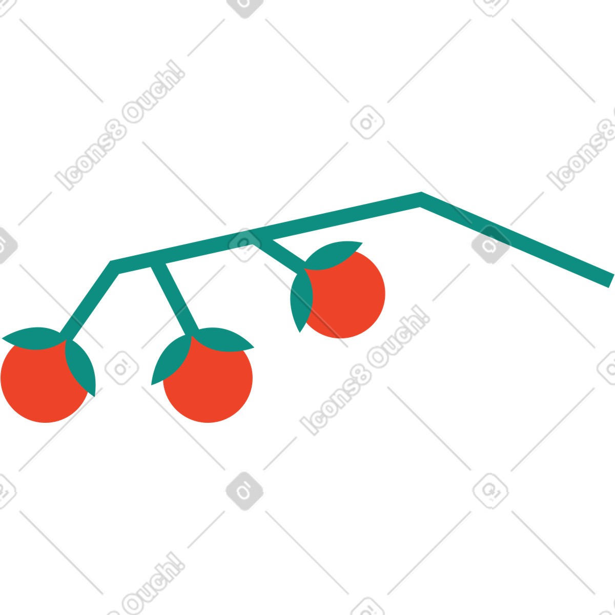 Cherry tomatoes illustration in Polar style download in PNG, SVG