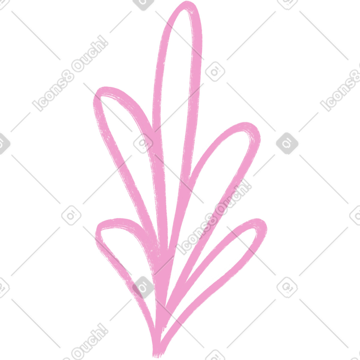 Illustration Pink tall bush dans le style Company à télécharger aux formats PNG, SVG