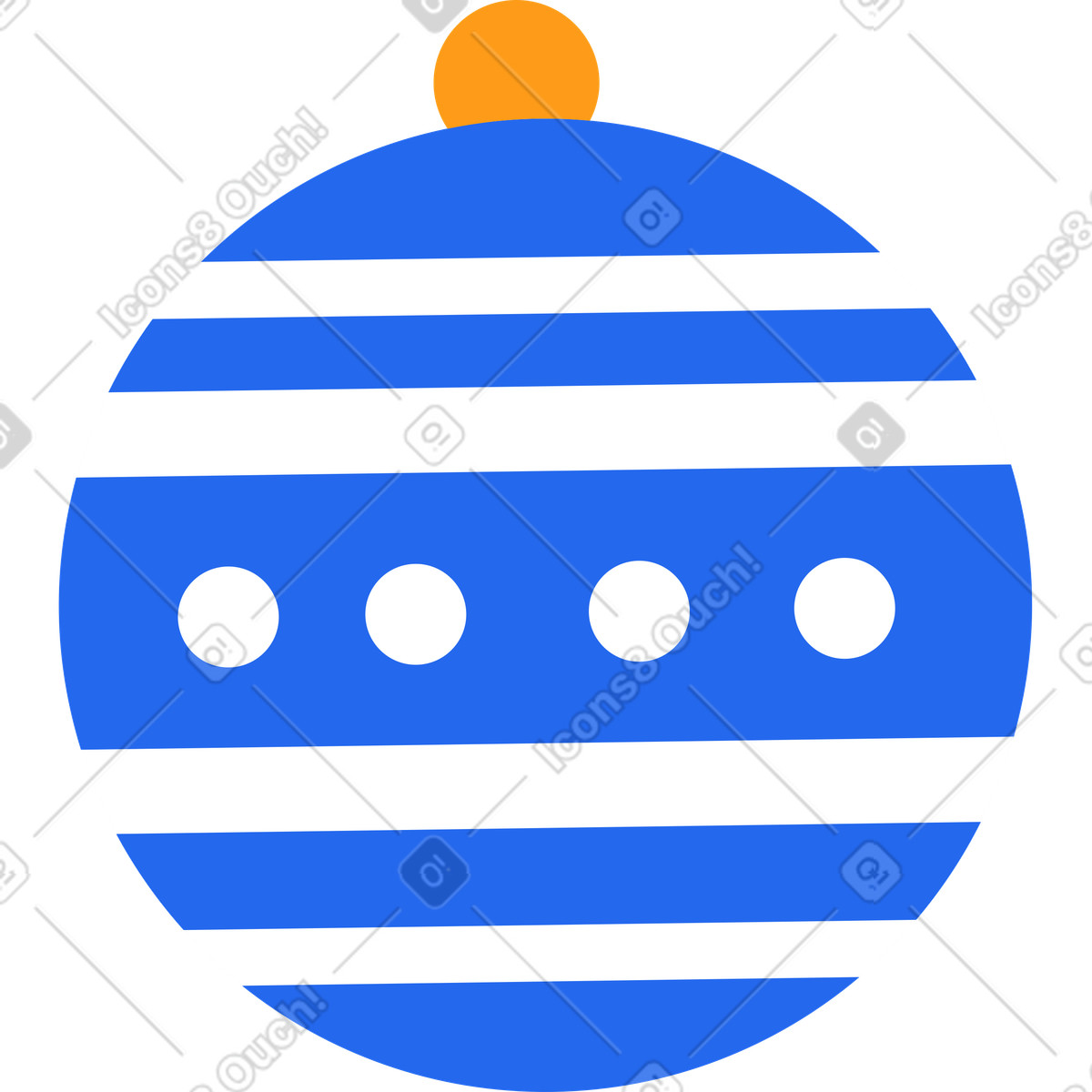 Weihnachtskugel-Illustration im Kingdom-Stil als Download in PNG, SVG