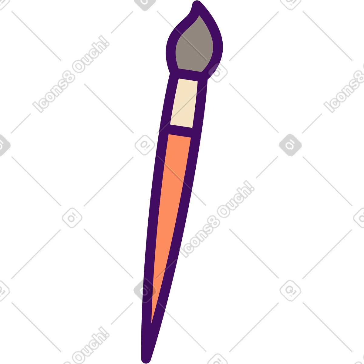 Ilustración Cepillo en estilo Simplistic a descargar en PNG y SVG