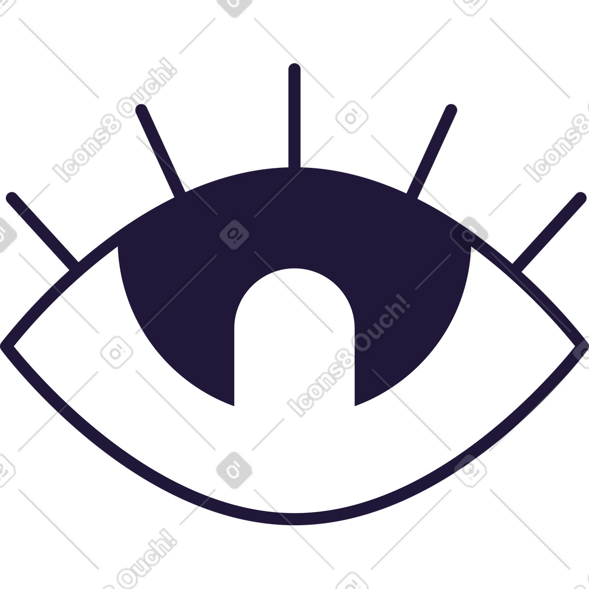 Conifer スタイルの 眼 のイラストをPNG、SVG形式でダウンロード