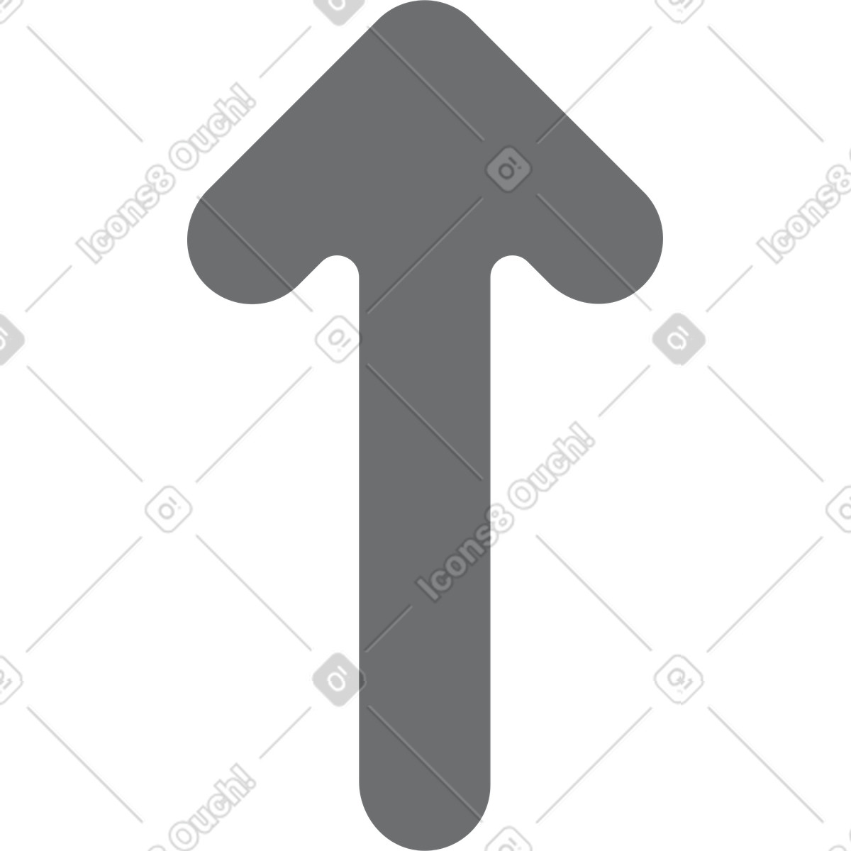 Ilustración Icono de flecha hacia arriba en estilo Incut a descargar en PNG y SVG