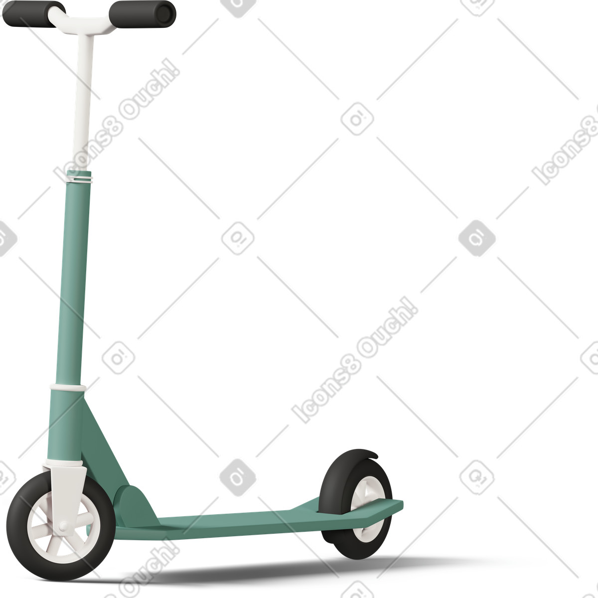 Ilustração de Kids scooter turn left em no estilo 3D Casual life para baixar em PNG, SVG