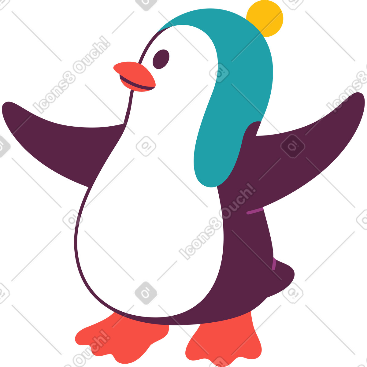 下载 Sammy 风格的 企鹅 插画，支持 PNG、SVG 格式
