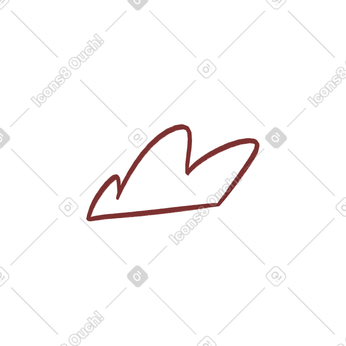 Ilustração de Cloud with red thick outline em no estilo Sleepy para baixar em PNG, SVG