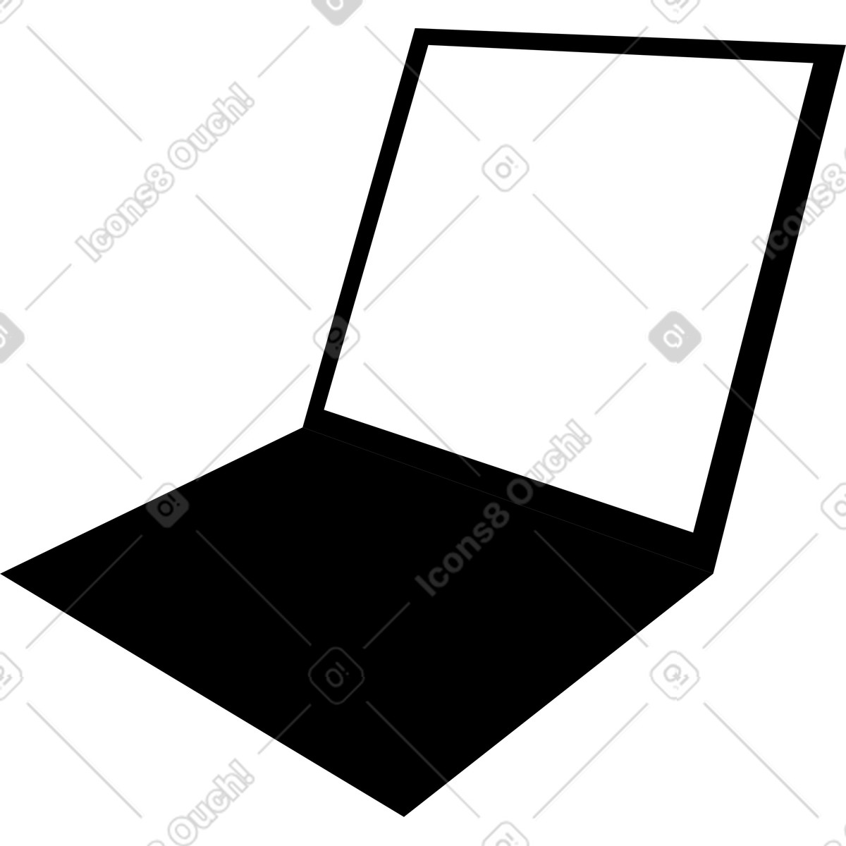 Ilustração de Laptop preto em no estilo Airy para baixar em PNG, SVG