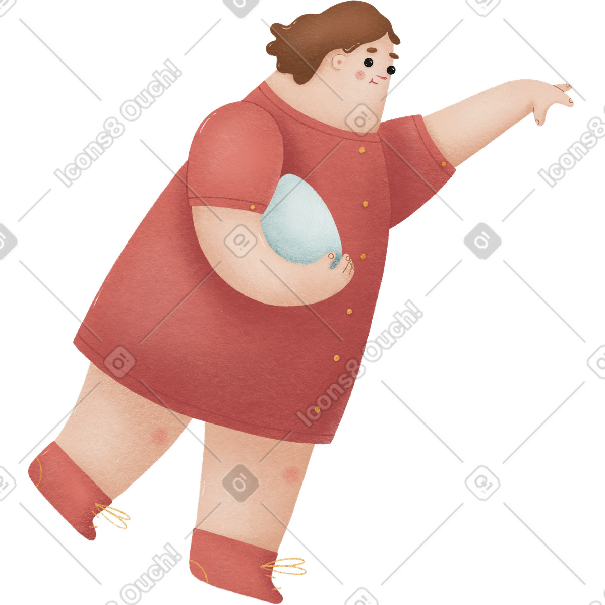 Woolly スタイルの 女の子 のイラストをPNG、SVG形式でダウンロード
