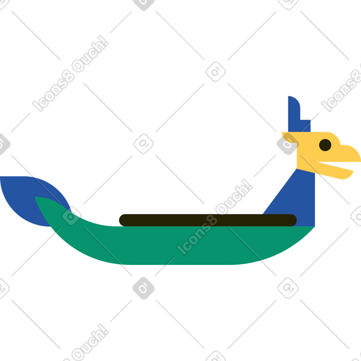 Ilustración Barco en estilo Spot a descargar en PNG y SVG