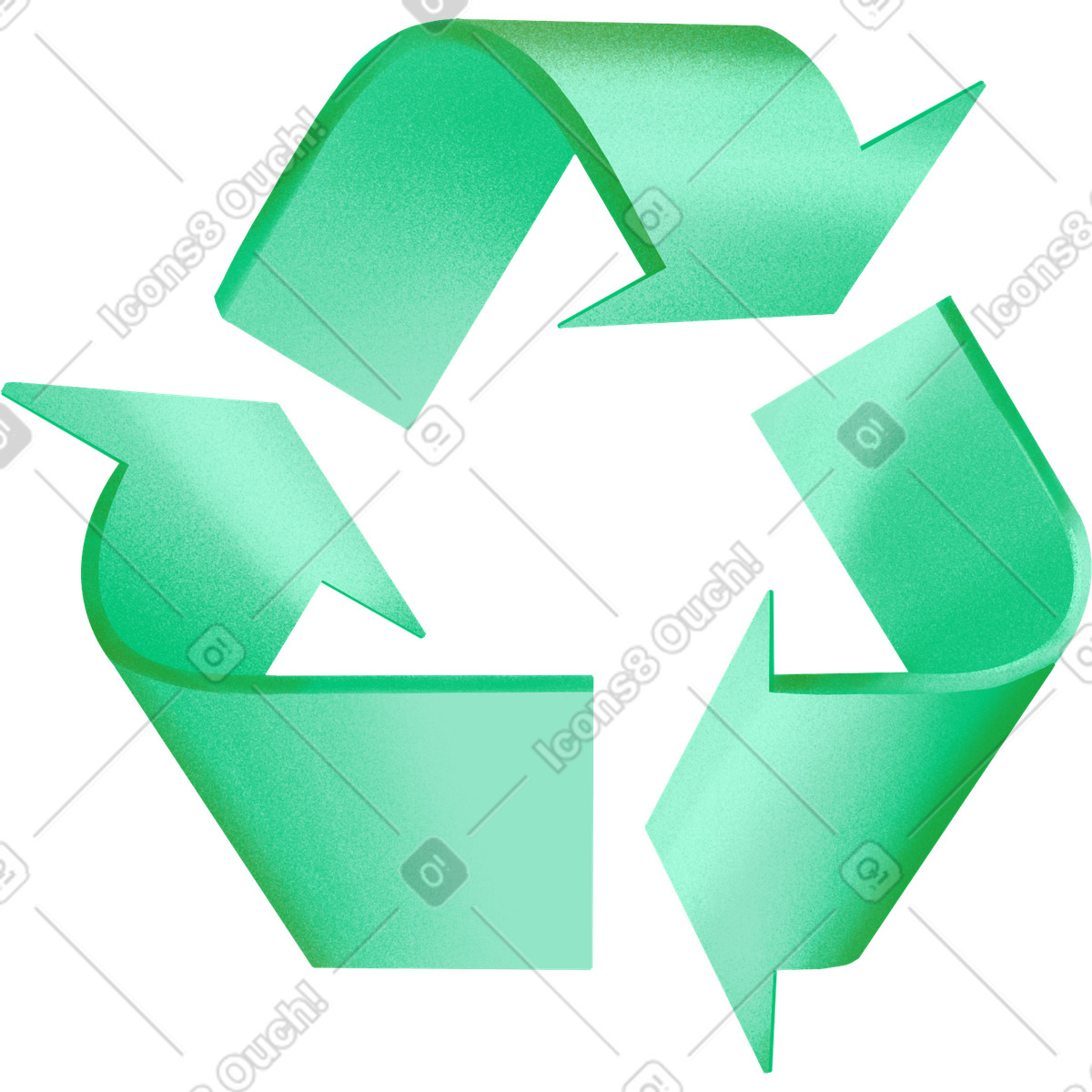 Smart スタイルの Green arrows as a sign of recycling のイラストをPNG、SVG形式でダウンロード