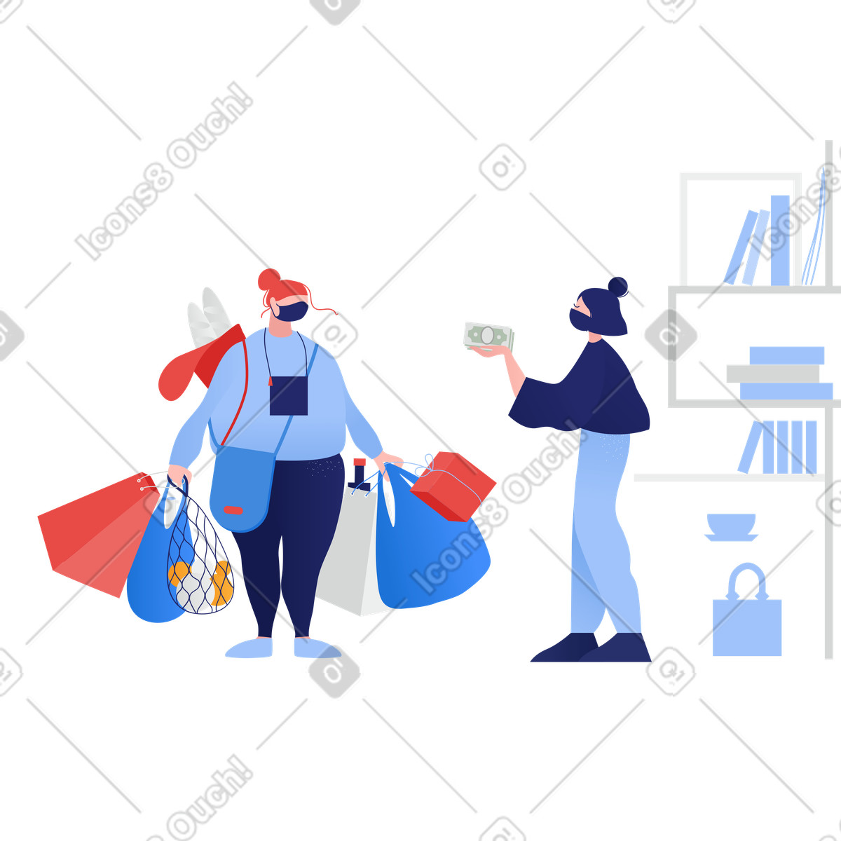 下载 Clip 风格的 送货上门服务 插画，支持 PNG、SVG 格式