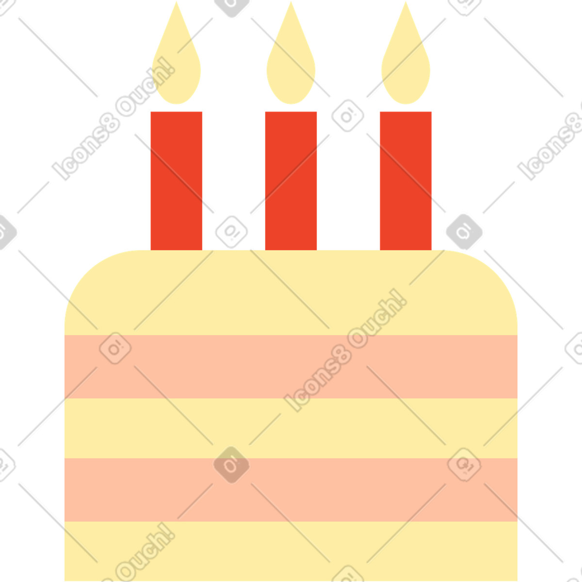 Illustration Gâteau d'anniversaire dans le style Polar à télécharger aux formats PNG, SVG