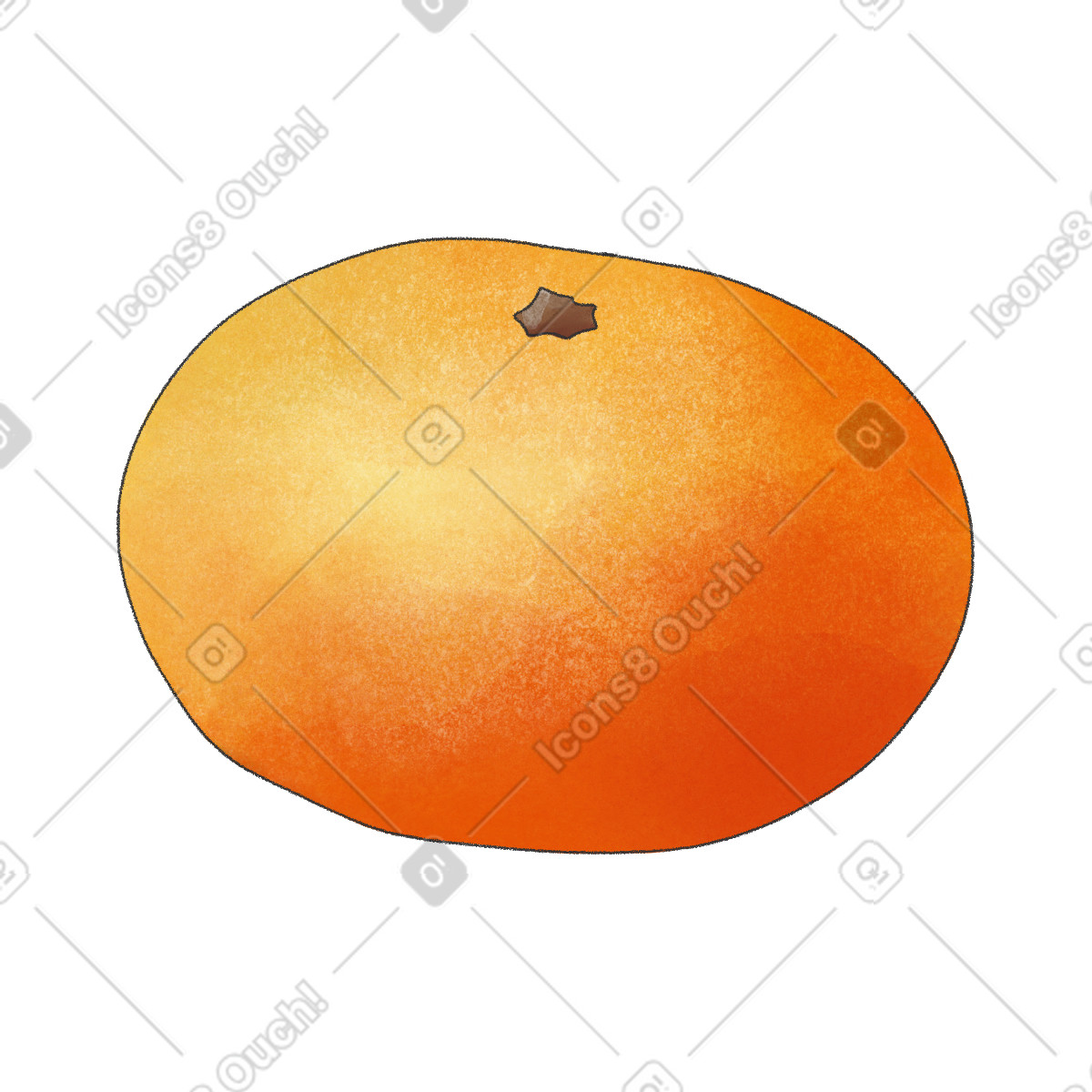 Seasons スタイルの Orange mandarin のイラストをPNG、SVG形式でダウンロード