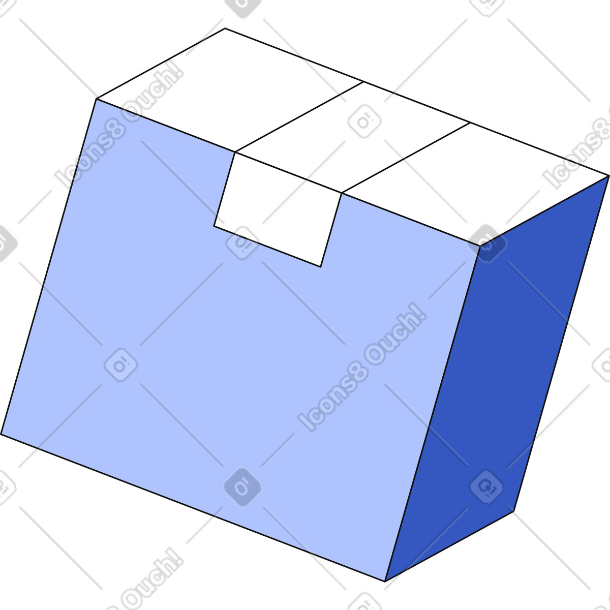 Cardboard box illustration in PNG, SVG