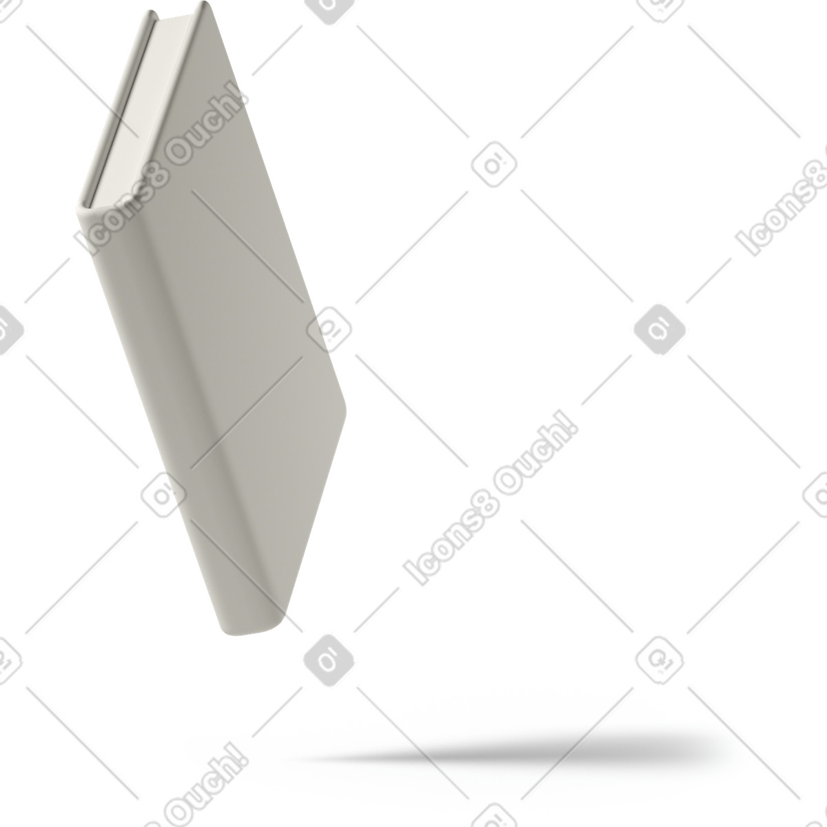 White book floating-Illustration im 3D Casual life-Stil als Download in PNG, SVG