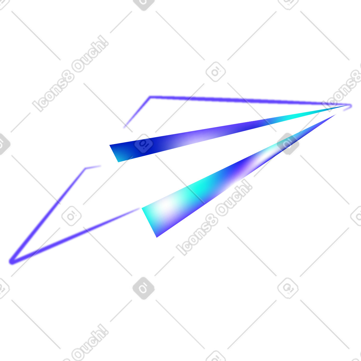 Pure スタイルの 紙飛行機 のイラストをPNG、SVG形式でダウンロード