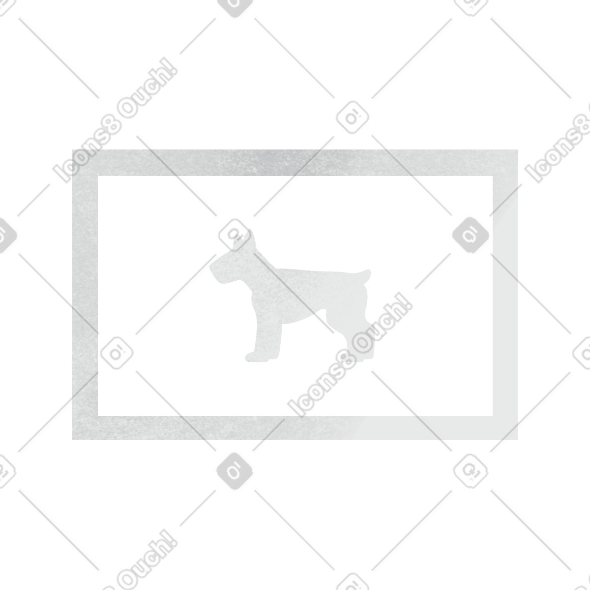 Poster with a dog-Illustration im Shine-Stil als Download in PNG, SVG