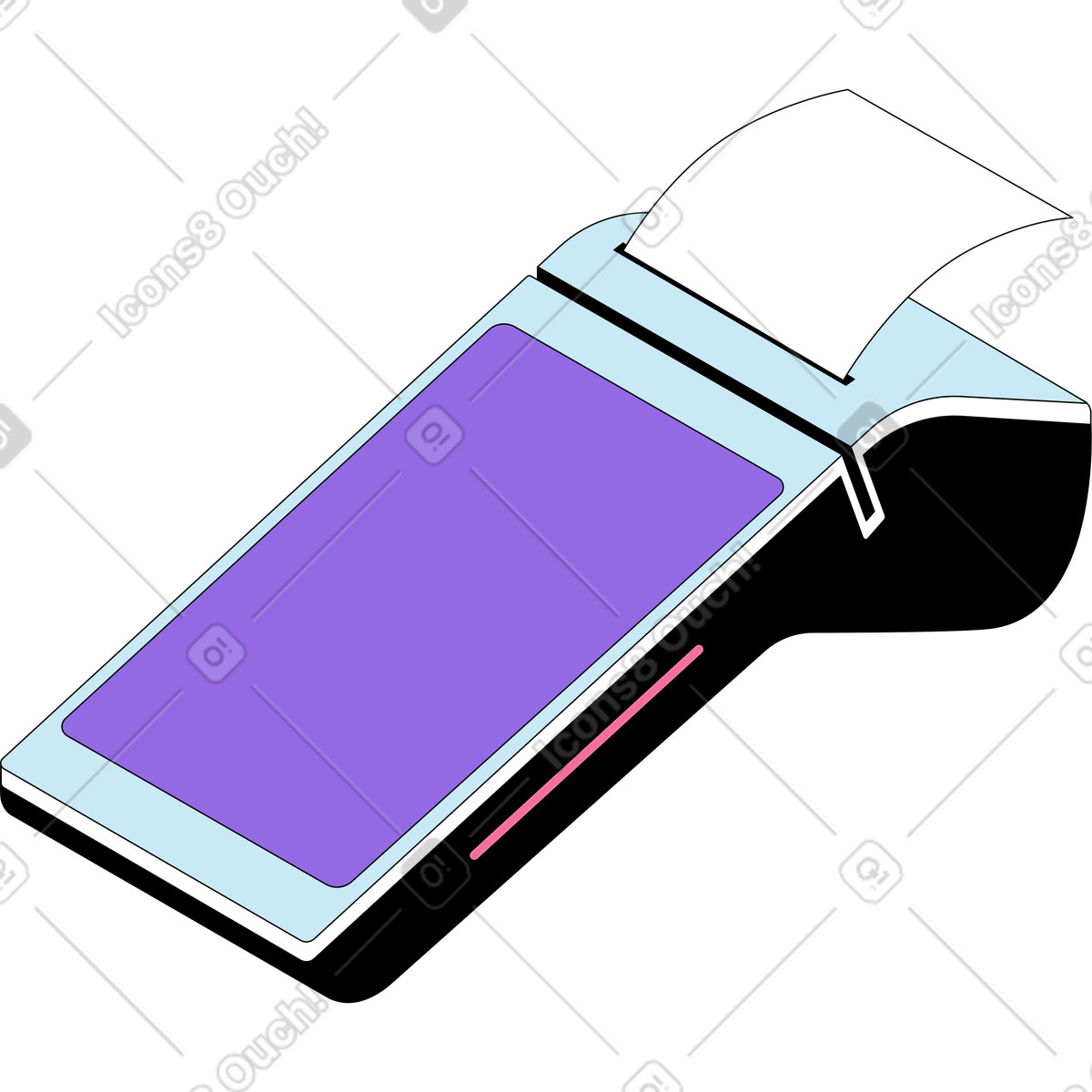 Ilustración Terminal de pago en estilo Project a descargar en PNG y SVG